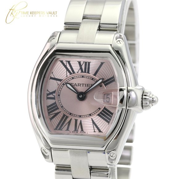 Cartier Accessories - Cartier Roadster SS Pink Roman Dial
